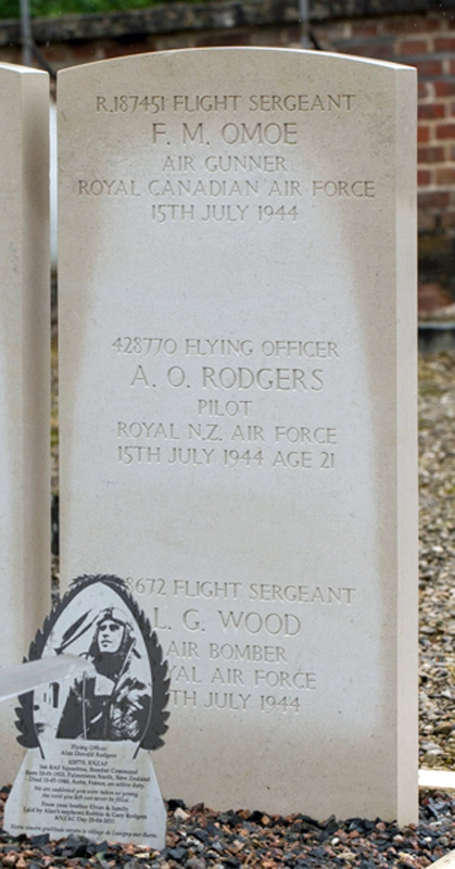 F/O Alan Oswald Rodgers<br /><br /><br />died training exercise - July 15th, 1944